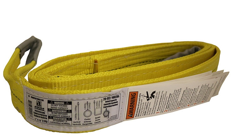 LA EE2802DWX6 2" X 6' YELLOW SLING 2-PLY POLY