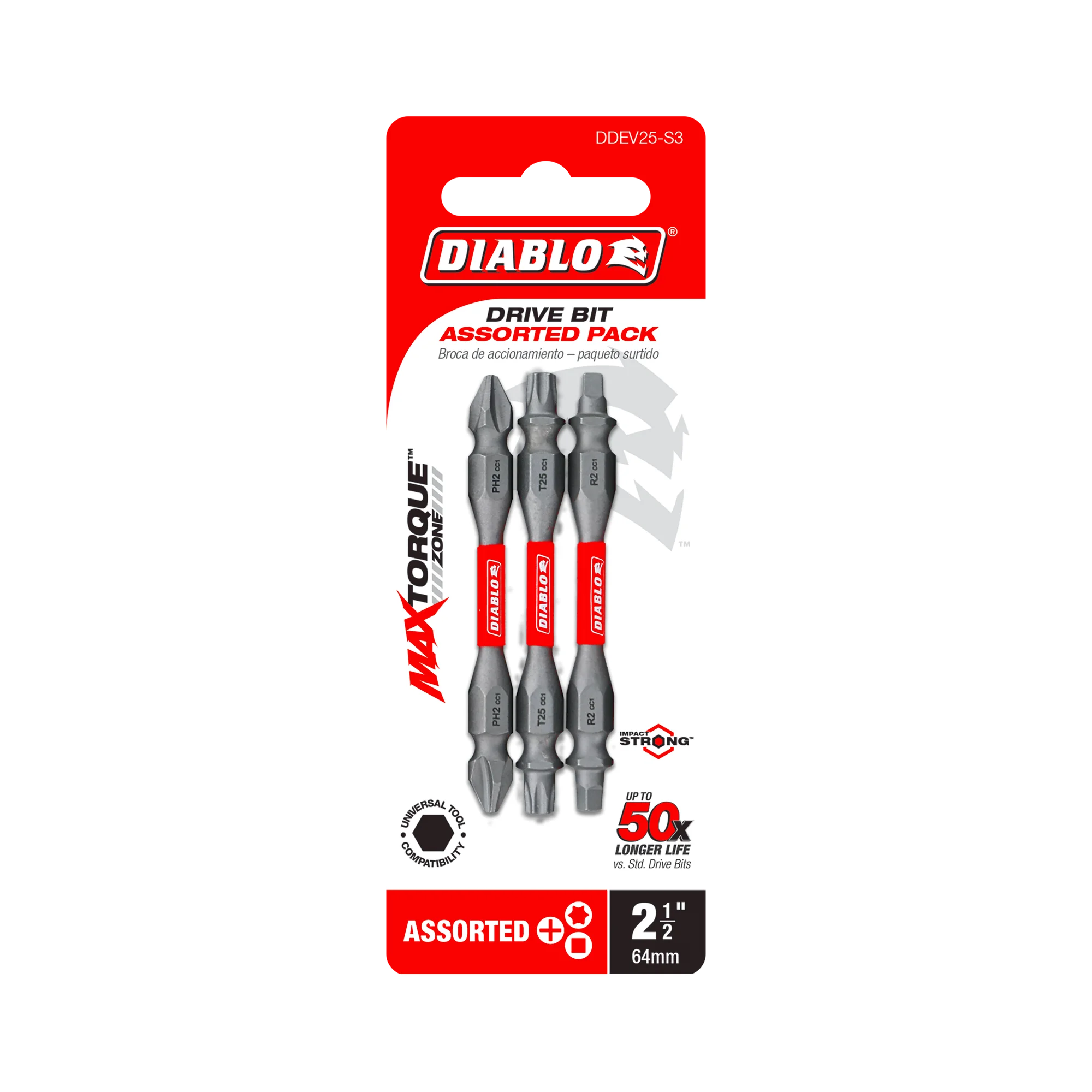 DIABLO DDEV25-3S 3PK DBL END VAR INSERT