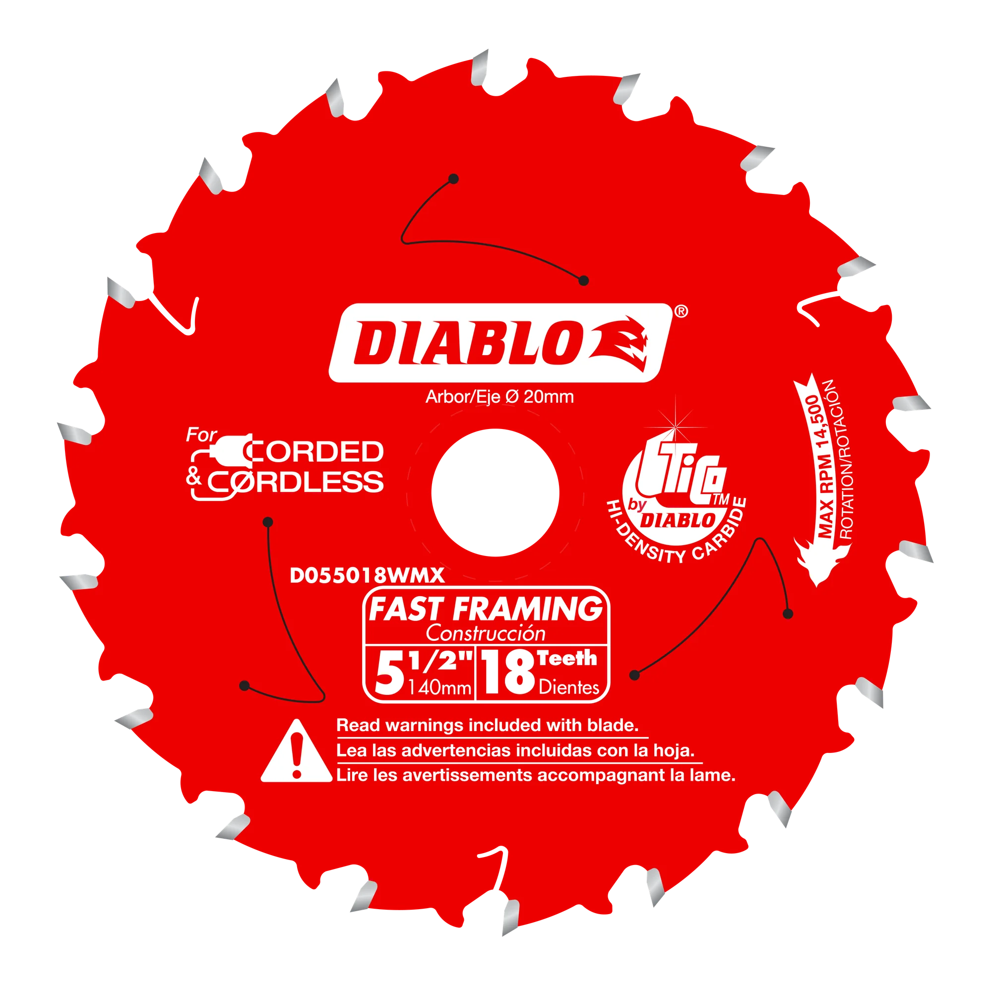 DIABLO D055018WMX 5-1/2X18TX20MM ATB  EA
