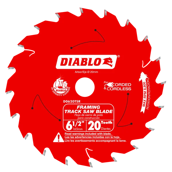 DIABLO D0620TSR 6-1/2" X 20T TRACK SAW FRAMING
