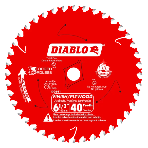 DIABLO D0641A 6-1/2 X 40 X 5/8 FINISH EA