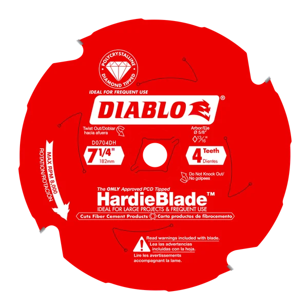 DIABLO D0704DH 7-1/4" 4T FIBER CEMENT BL