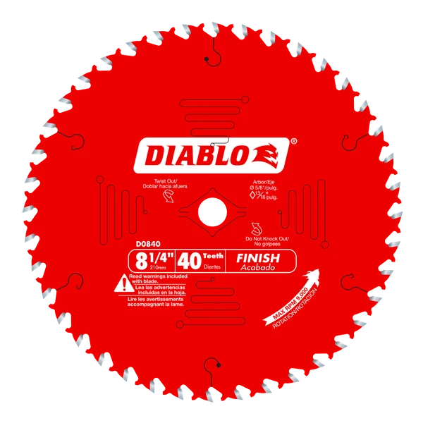 DIABLO D0840X 8-1/4 X 40 X 5/8 FINISH EA