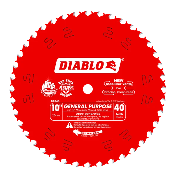 DIABLO D1040X 10"X40T GEN PURPOSE MITER