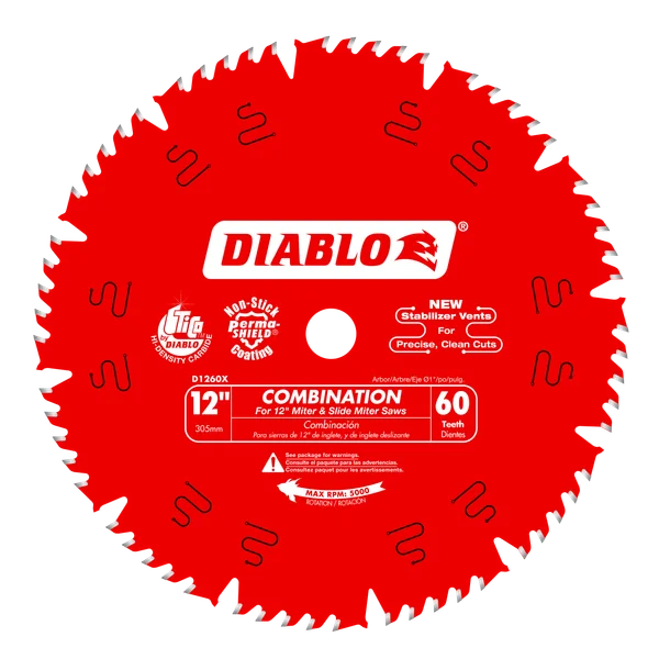 DIABLO D1260X 12"X60T THIN KERF COMBO