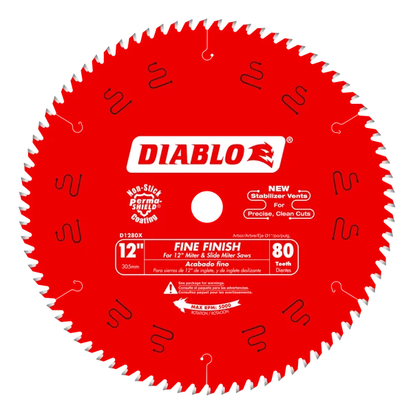 DIABLO D1280X 12"X80T FINE FINISH MITER