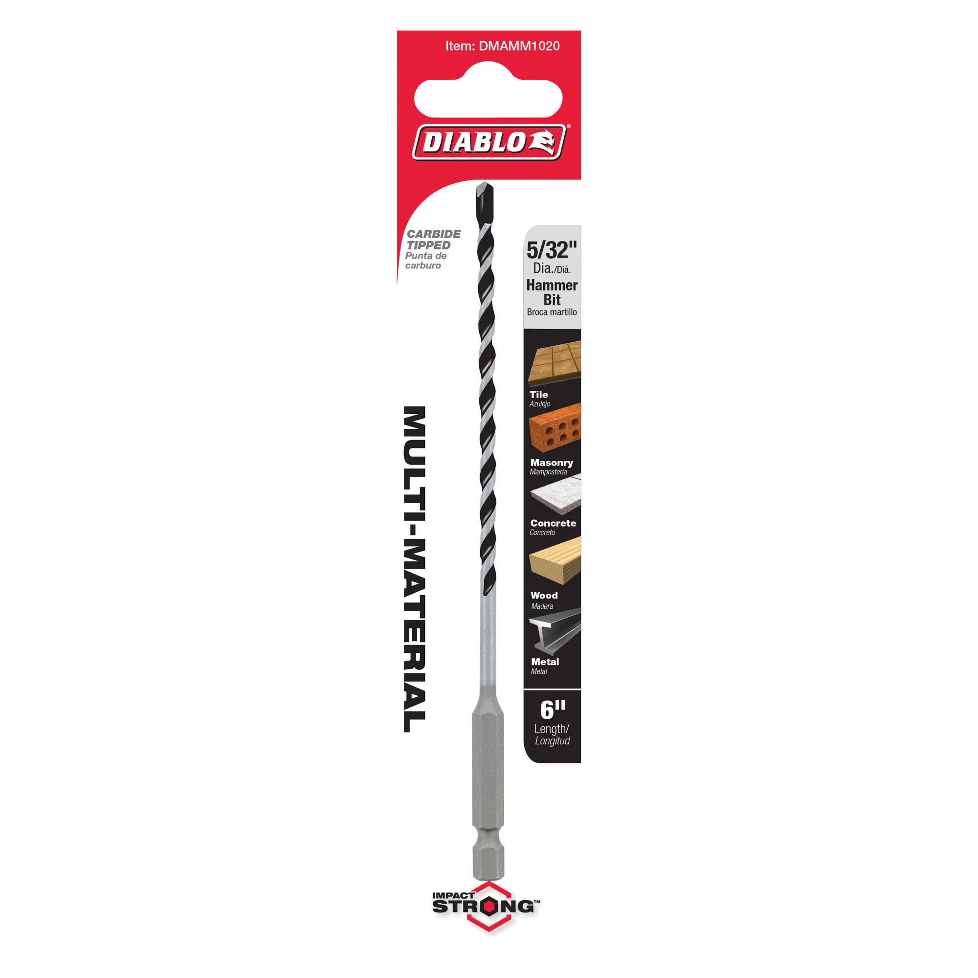 DIABLO DMAMM1020 5/32X4X6HEX CARBIDE BIT