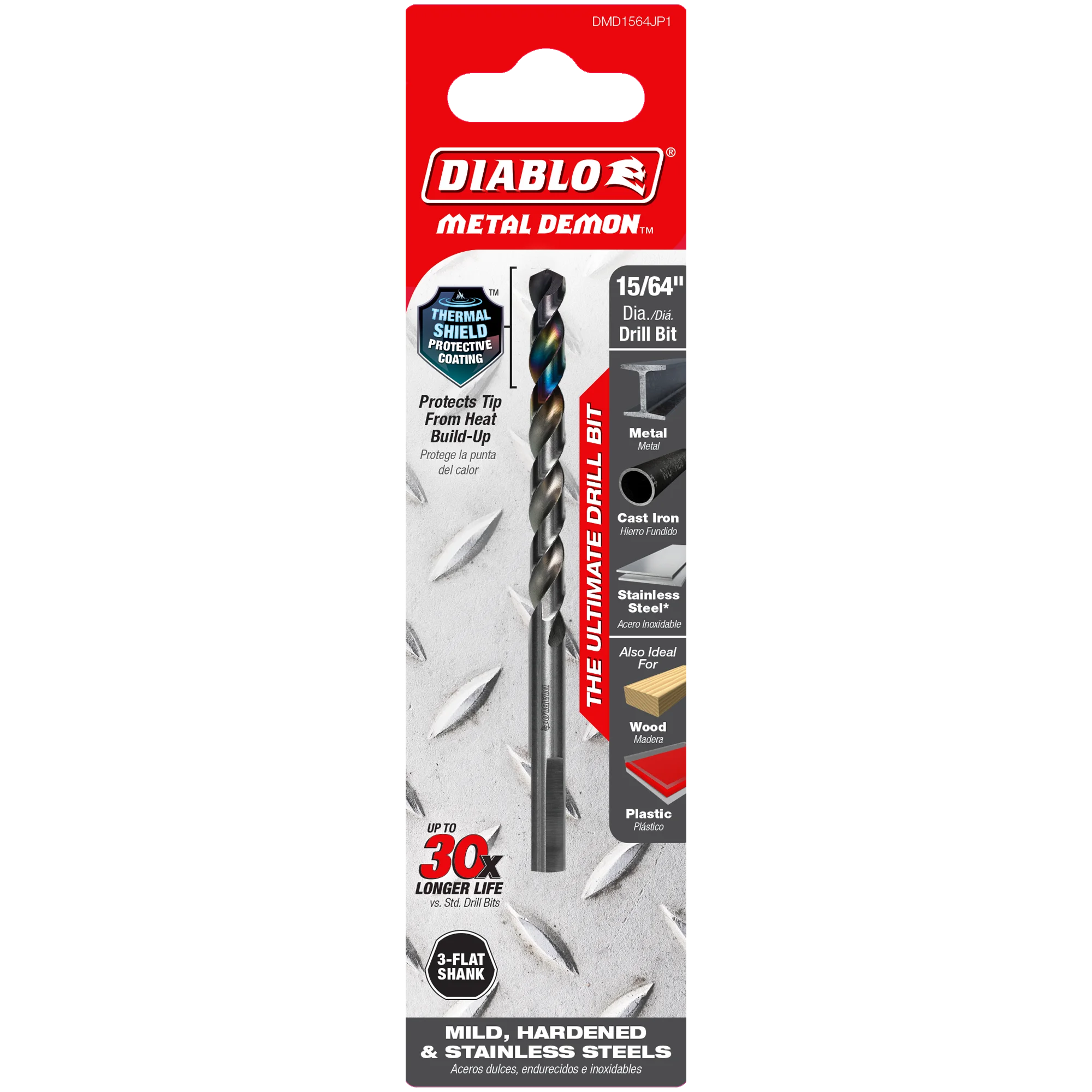 DIABLO DMD1564JP1 15/64" METAL DRILL BIT FOR MILD,