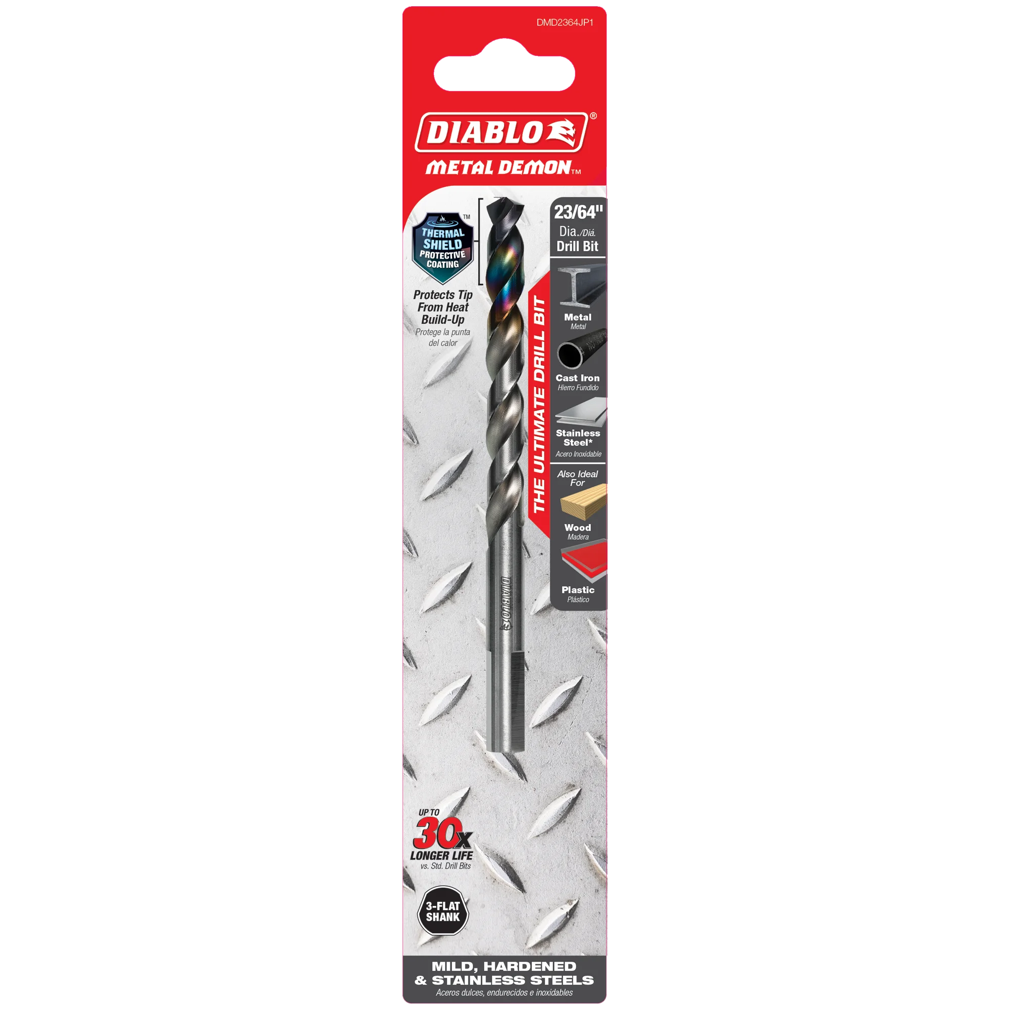 DIABLO DMD2364JP1 23/64" METAL DRILL BIT FOR MILD,