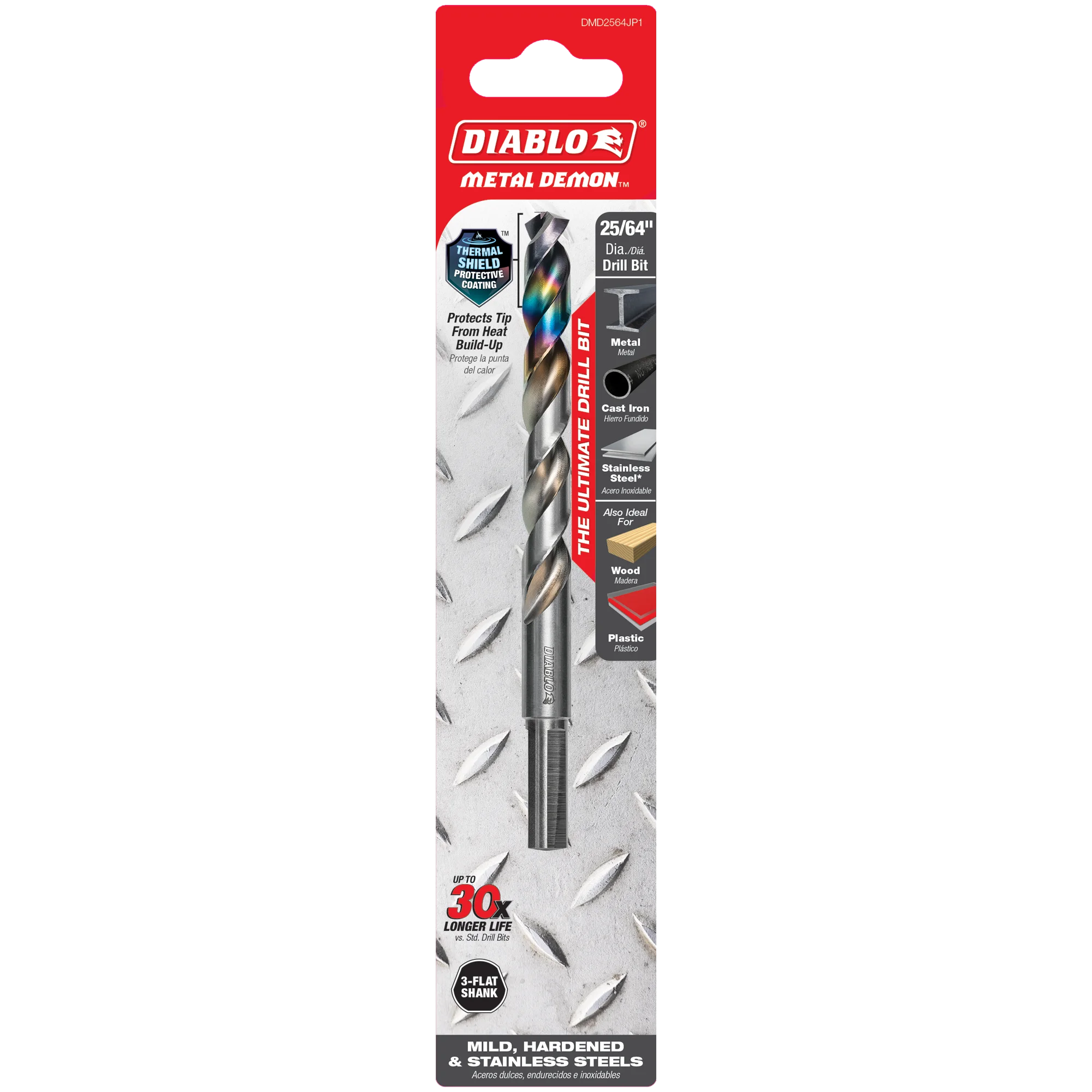 DIABLO DMD2564JP1 25/64" METAL DRILL BIT FOR MILD,