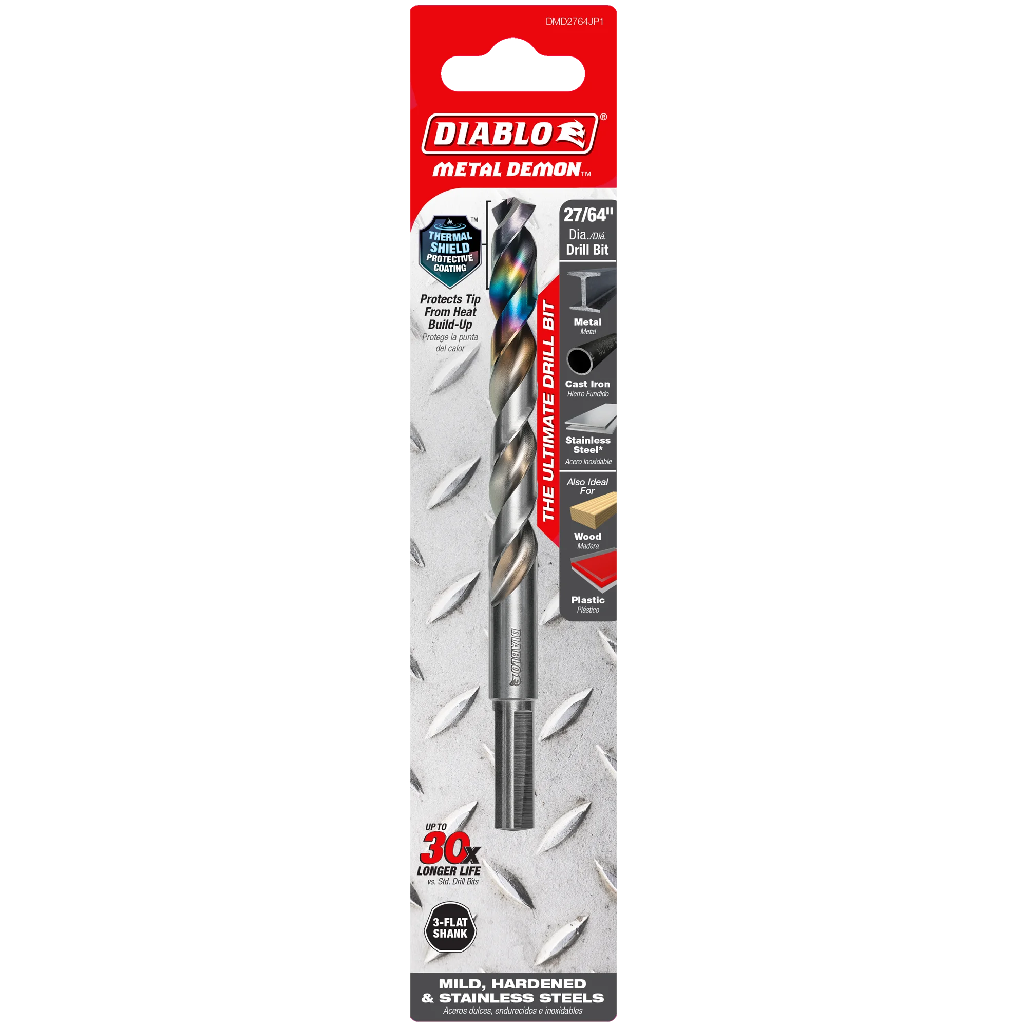 DIABLO DMD2764JP1 27/64" METAL DRILL BIT FOR MILD,