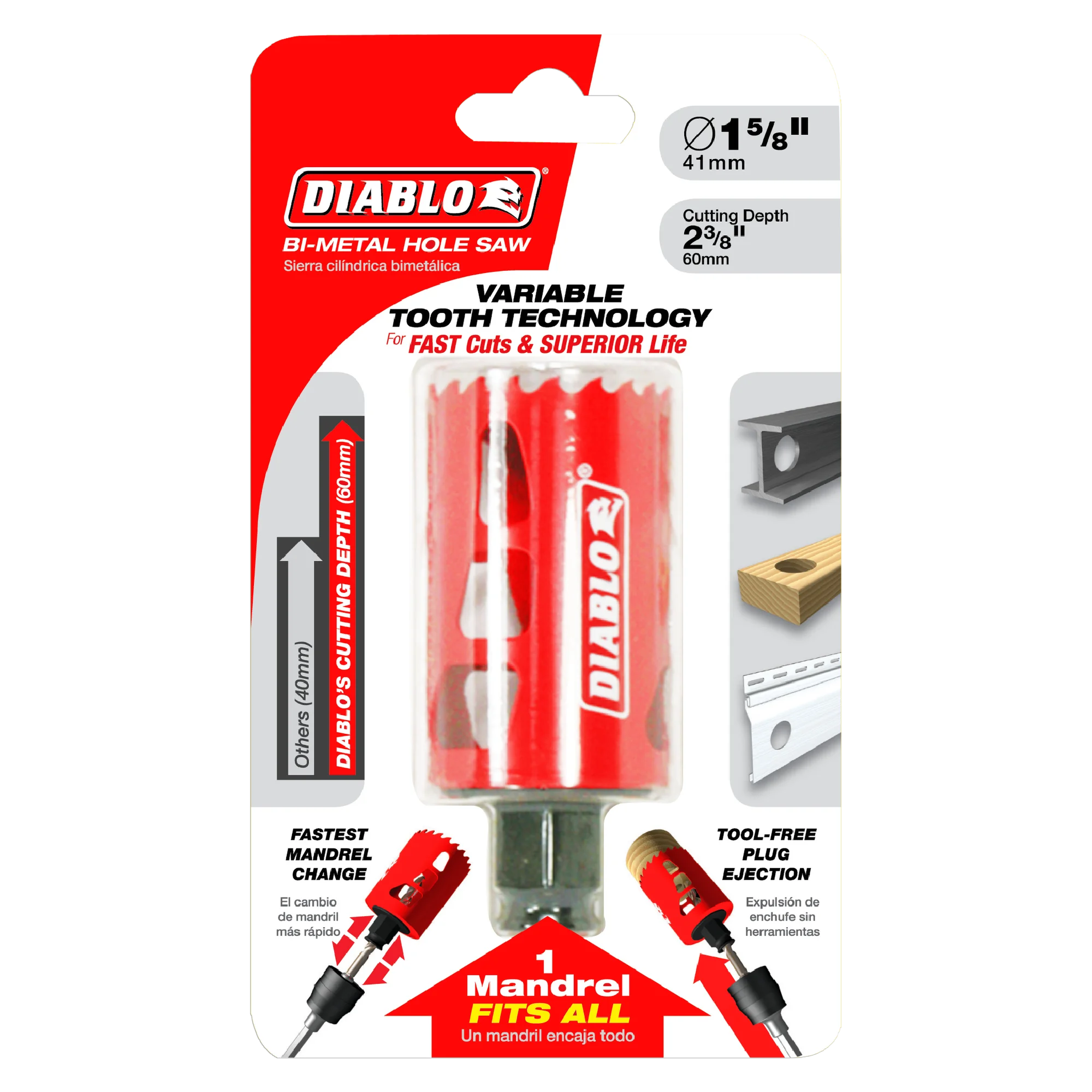 DIABLO DHS1625 1-5/8" HOLE SAW