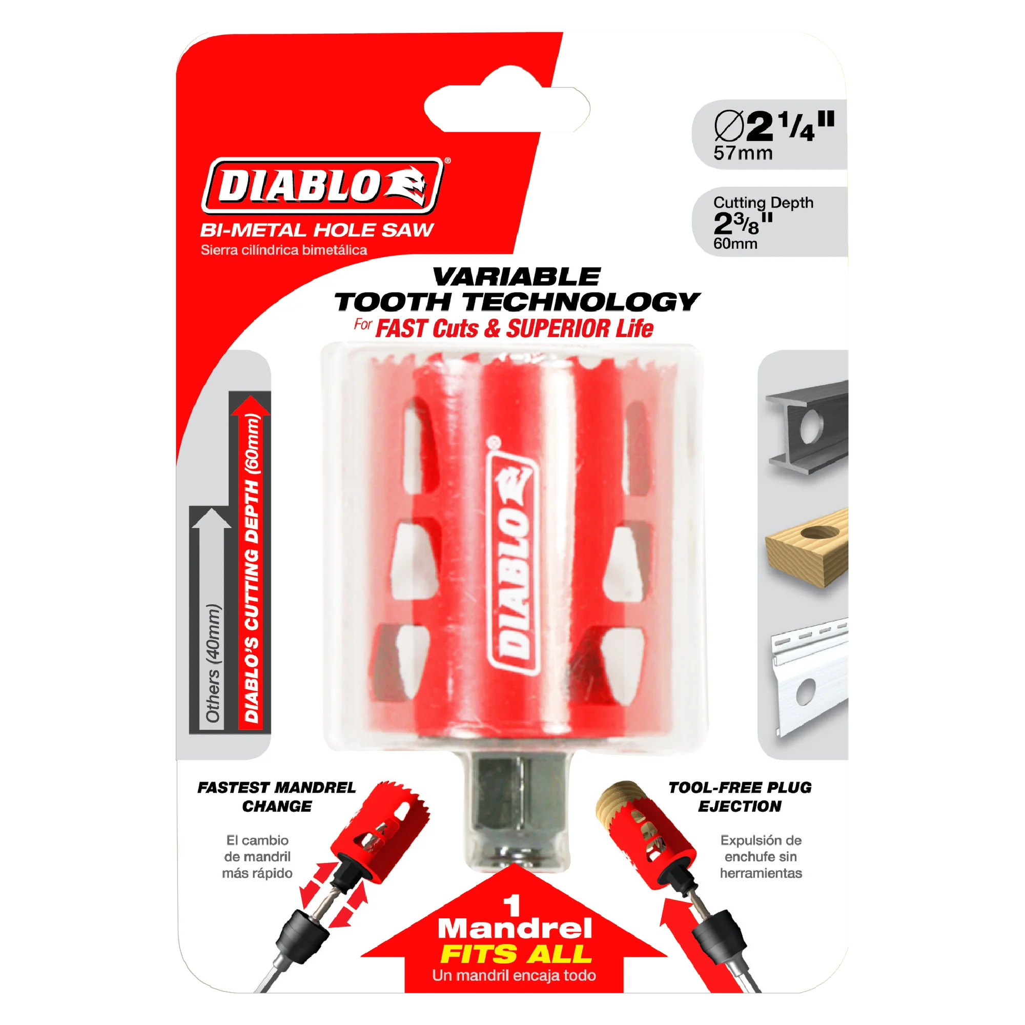 DIABLO DHS2250 2-1/4" HOLE SAW