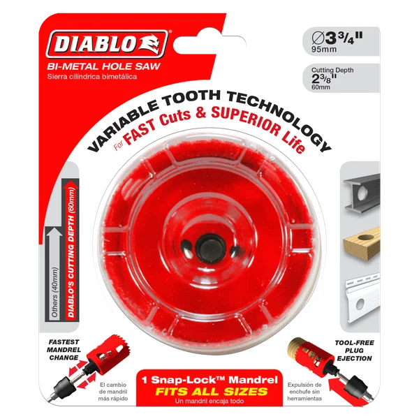 DIABLO DHS3750 3-3/4" X 60MM HOLE SAW