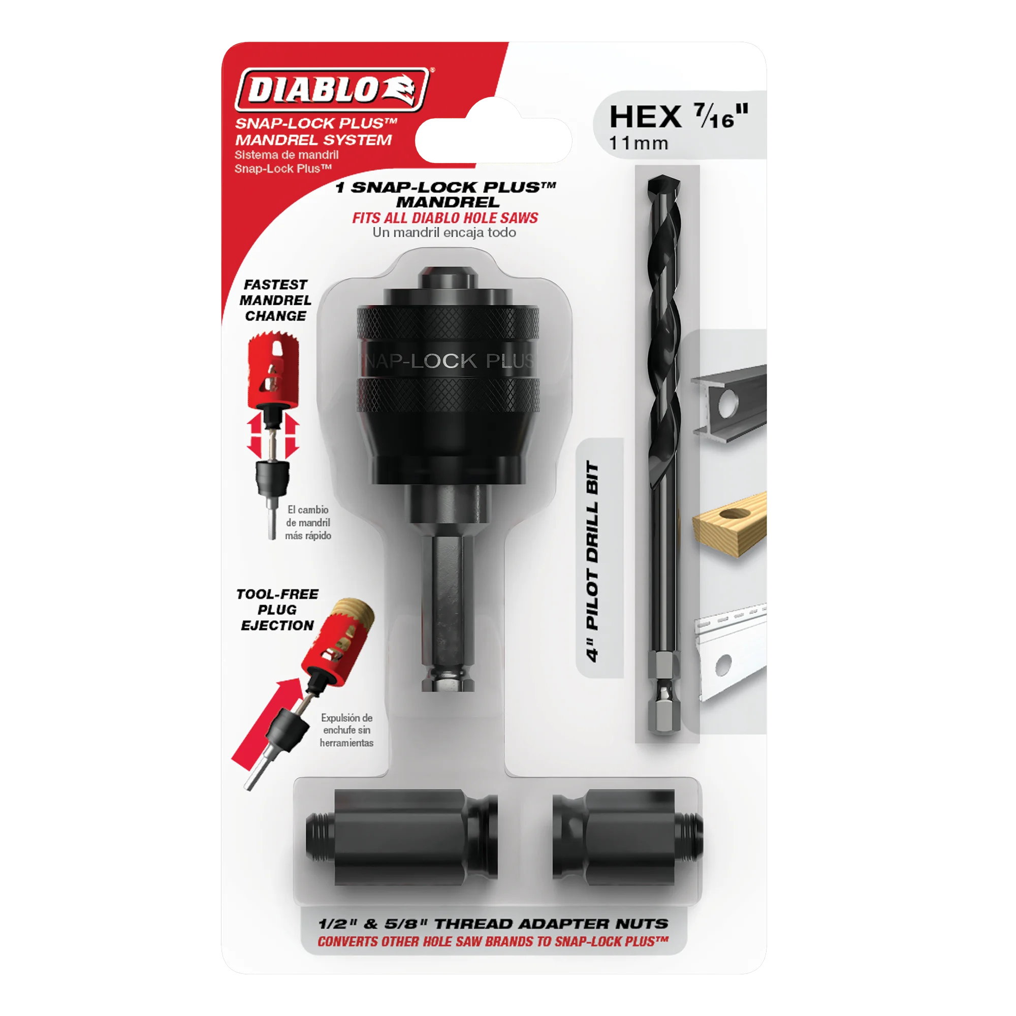 DIABLO DHSAR500 7/16" HEX ARBOR
