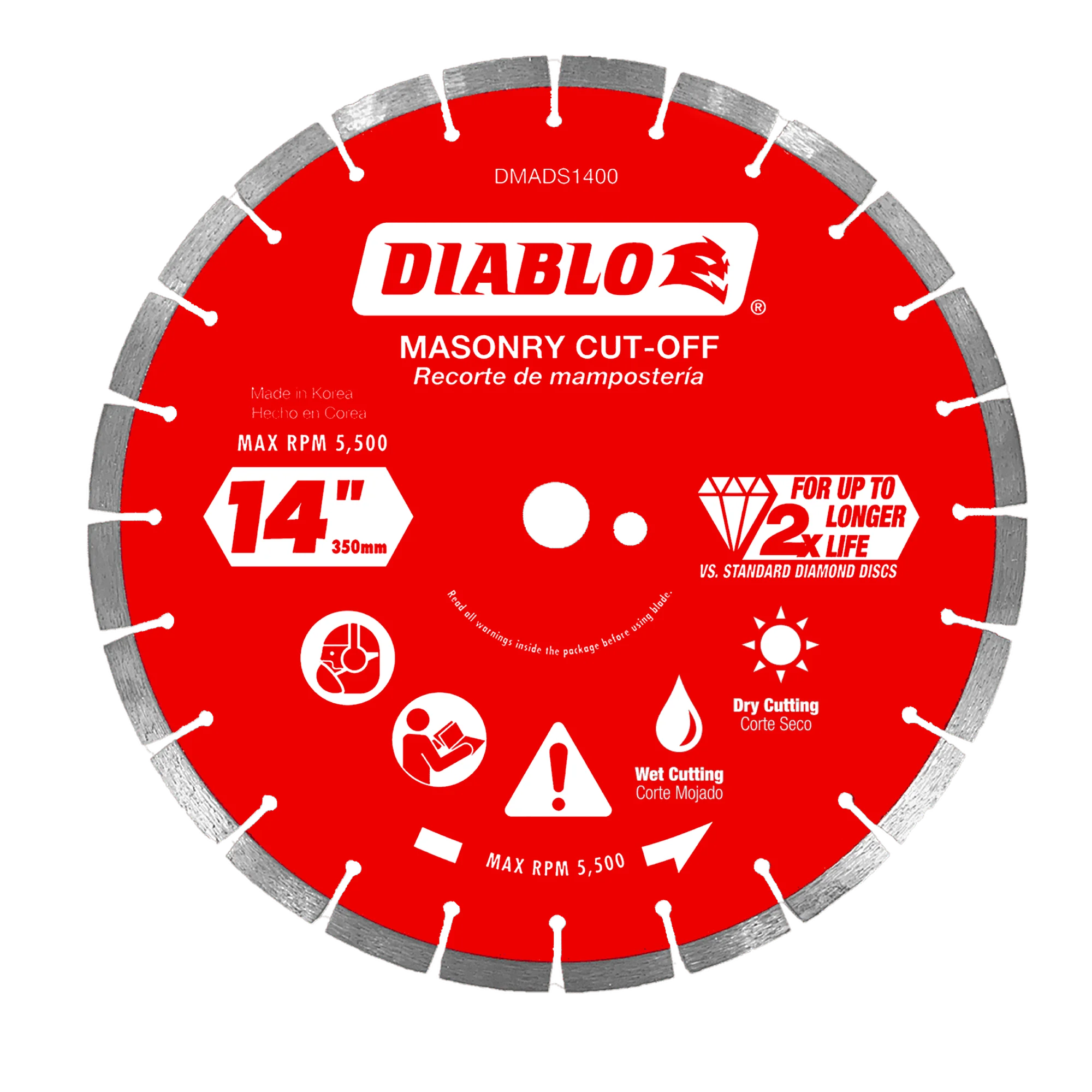 DIABLO DMADS1400 14" DIAMOND SEGMENTED MASONRY