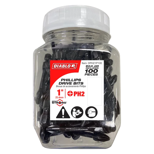 DIABLO DPH21P100 100PK PH2 INSERT BIT 1"
