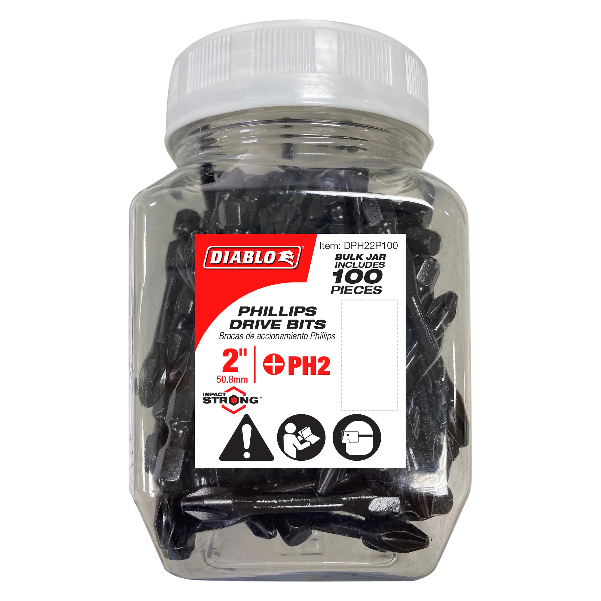 DIABLO DPH22P100 100PK PH2 INSERT BIT 2"