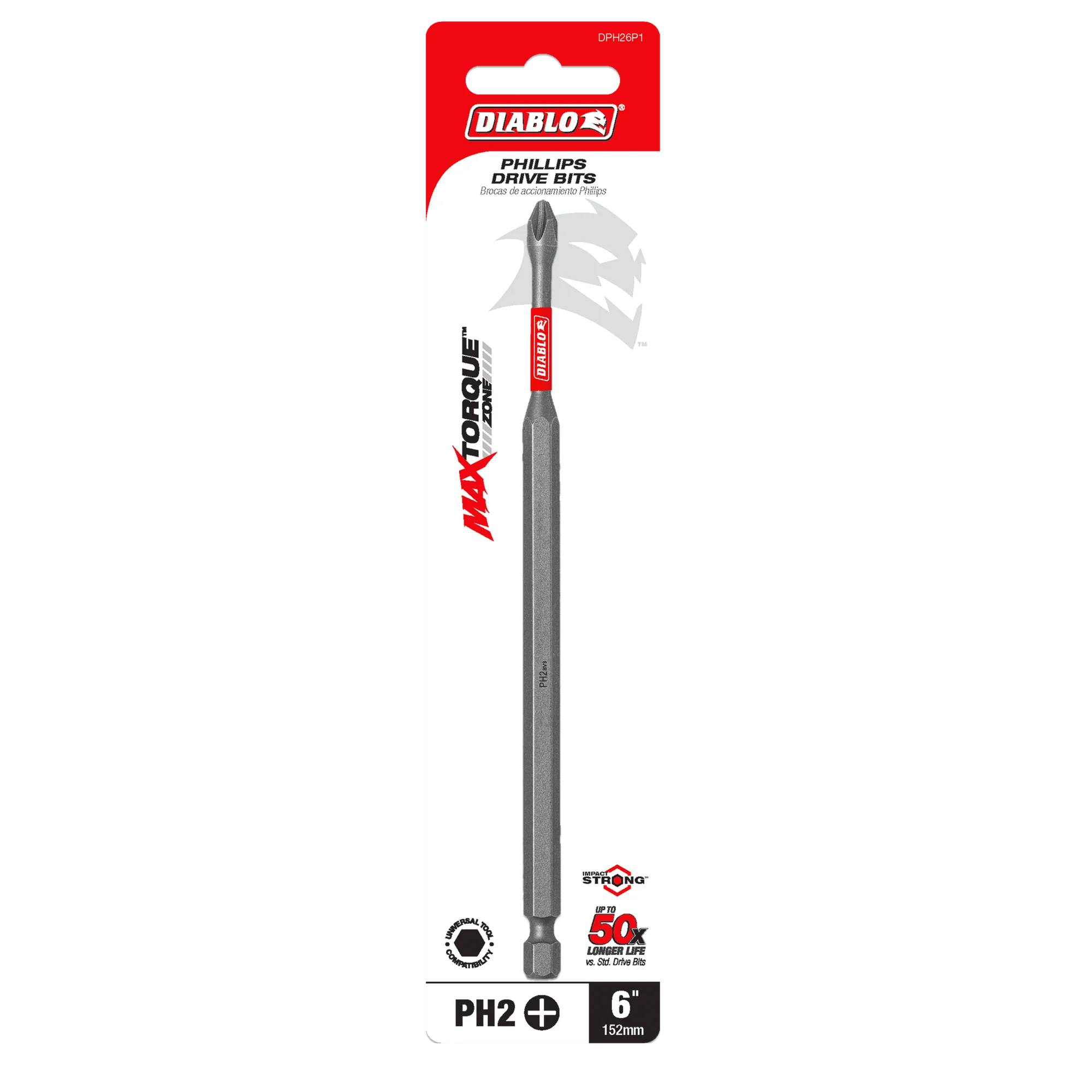 DIABLO DPH26P1 PH2 INSERT BIT 6"