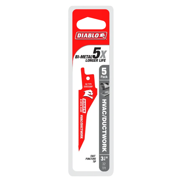 DIABLO DS0332BF5 5PK 3-1/4"HVAC/DUCT