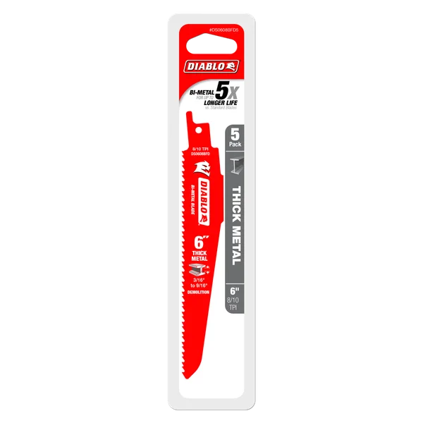 DIABLO DS0608BFD5 5PK 6"THICK METAL BLD