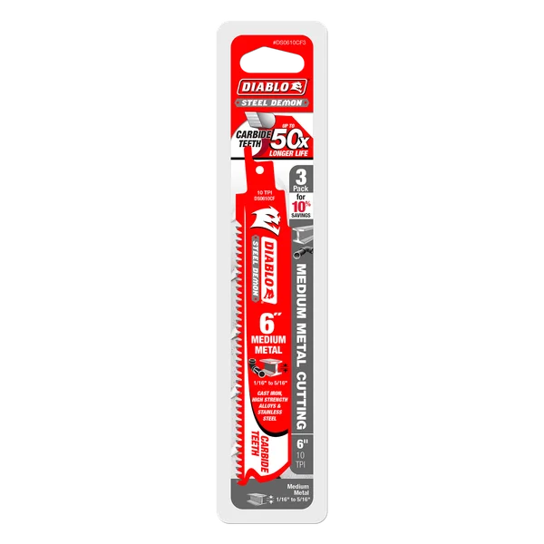 DIABLO DS0610CF3 3PK 6" STEEL DEMON MED