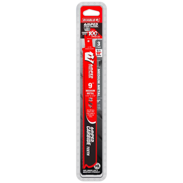 DIABLO DS0910CFA3 9" 10TPI STEEL DEMON 3PK