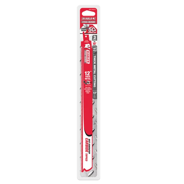 DIABLO DS1208CF3 3PK 12"8TPI METAL CUT