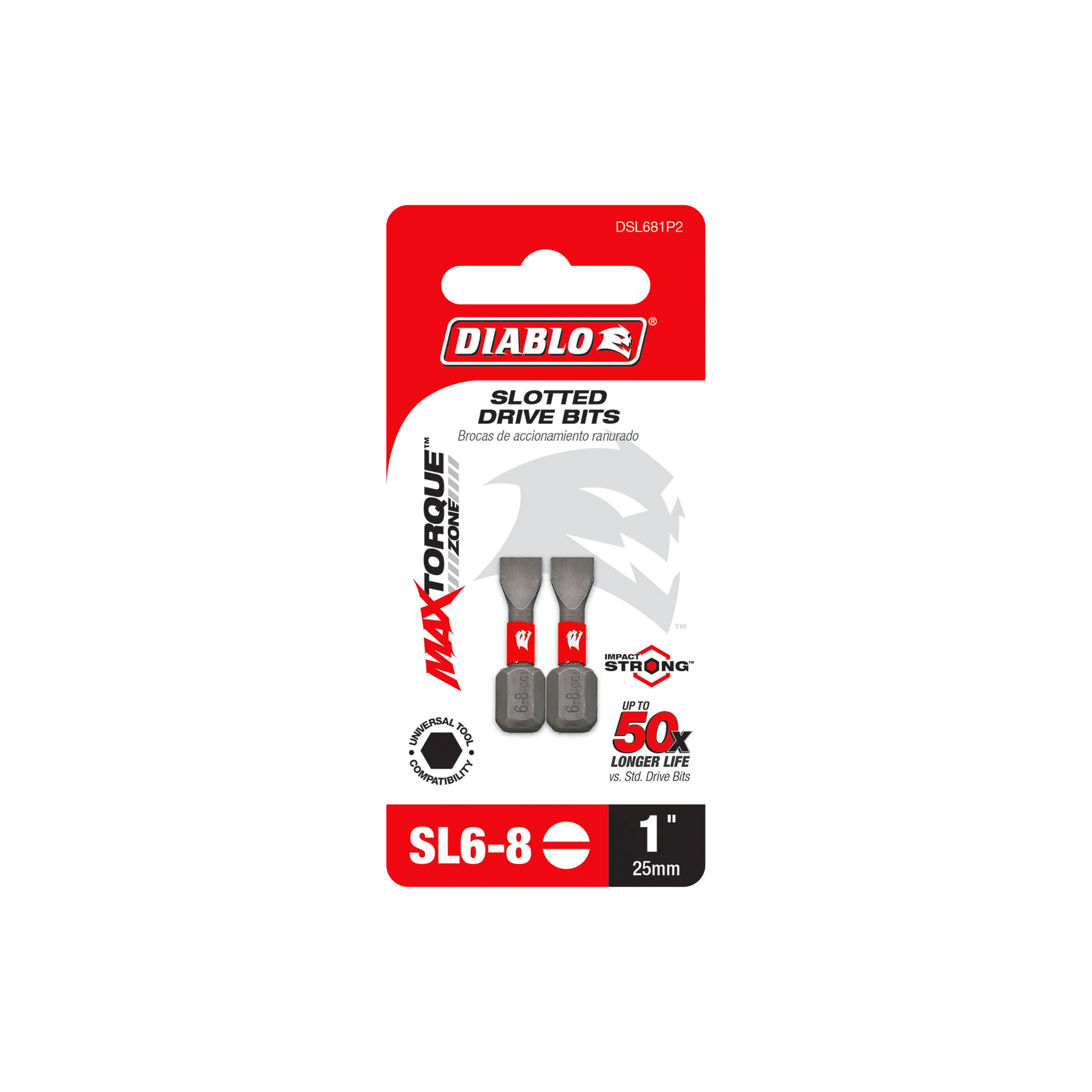 DIABLO DSL681P2 2PK SLC6-8 INSERT BIT