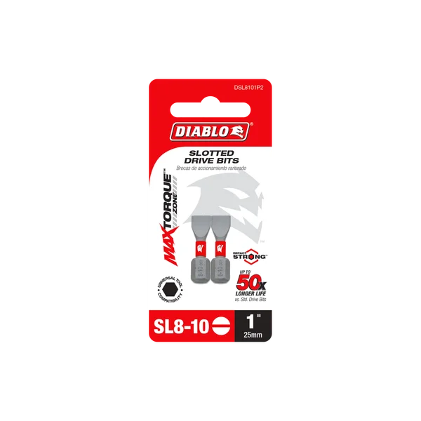 DIABLO DSL8101P2 2PK SL8-10 INSERT BIT