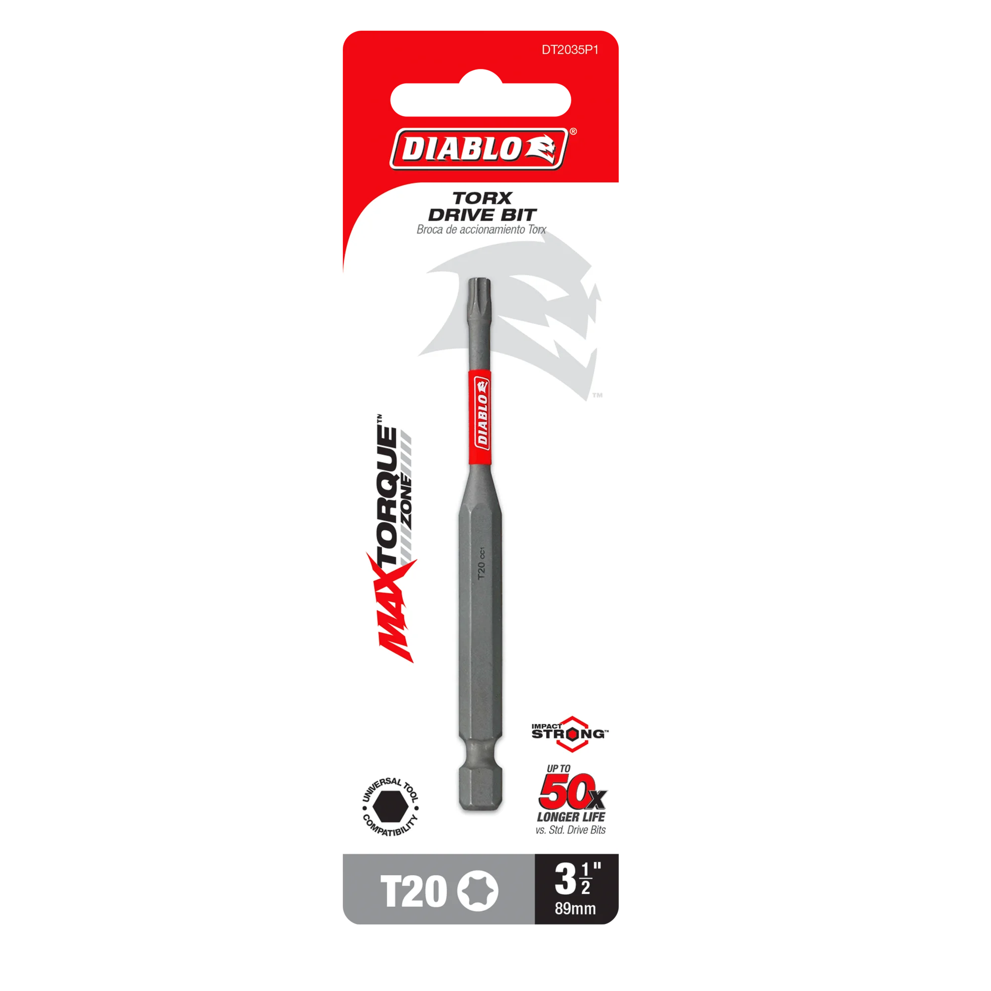 DIABLO DT2035P1 1PK T20 INSERT BIT 3.5"