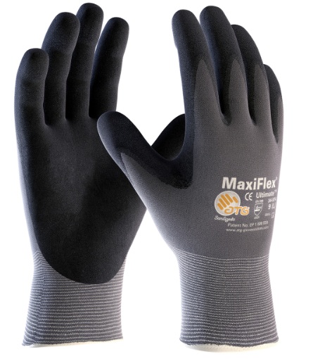 PIP 34-846(SM) MAXIFLEX ENDURANCE NYLON GRAY/BLACK MICROFOAM GRIP HAND, MICRO DOT PALM