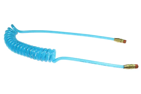 COILHOSE FLEXEEL COIL 1/4 X 20, 1/4" REUSABLE SWIVEL FITTINGS, TRNS BLUE