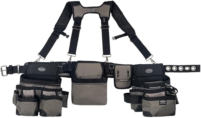 BUCKET BOSS 55135  MULLET BUSTER TOOL BELT WITH SUSPENDERS