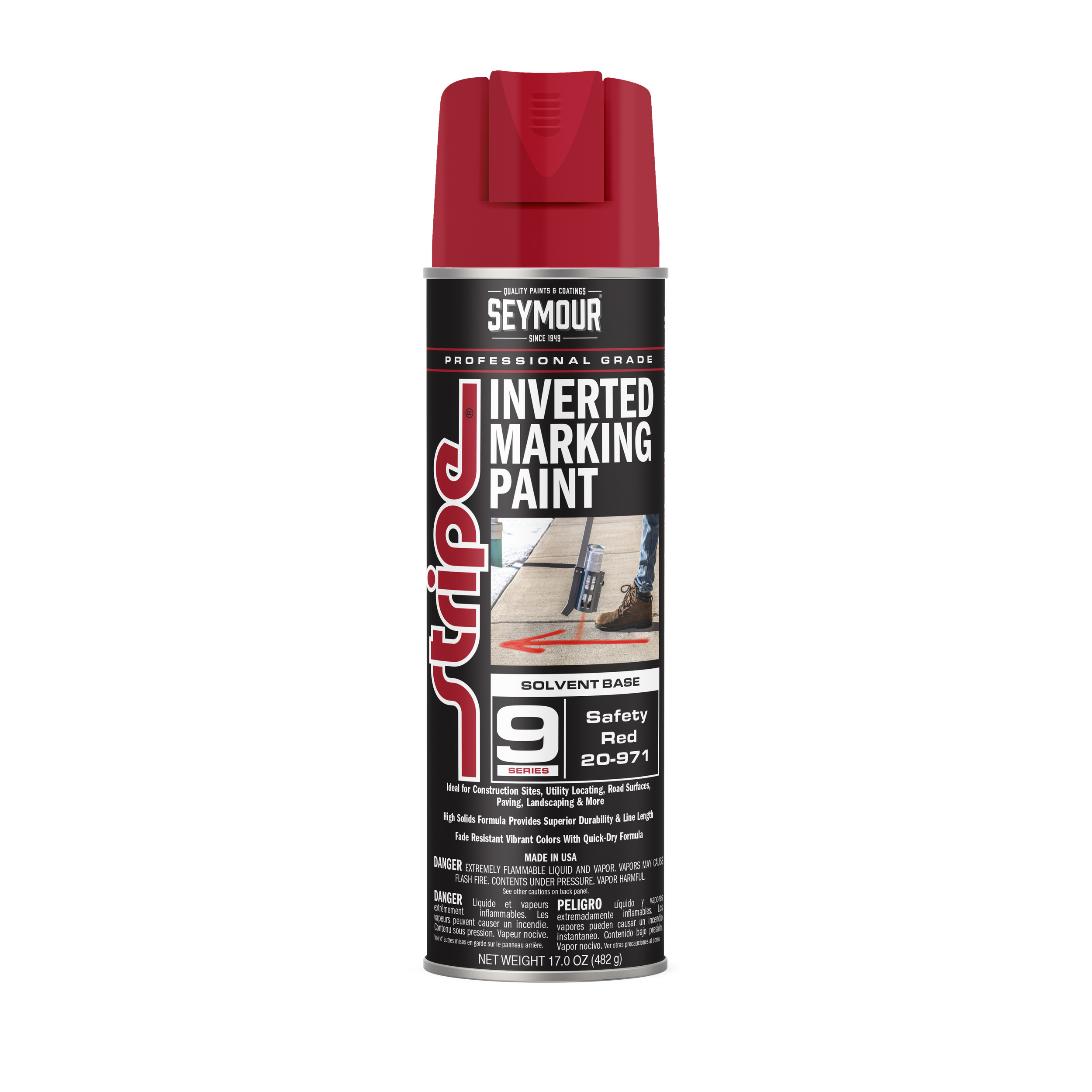 SEYMOUR 20-971 SAFETY RED CONST.PAINT 9-SERIES SOLVENT BASED