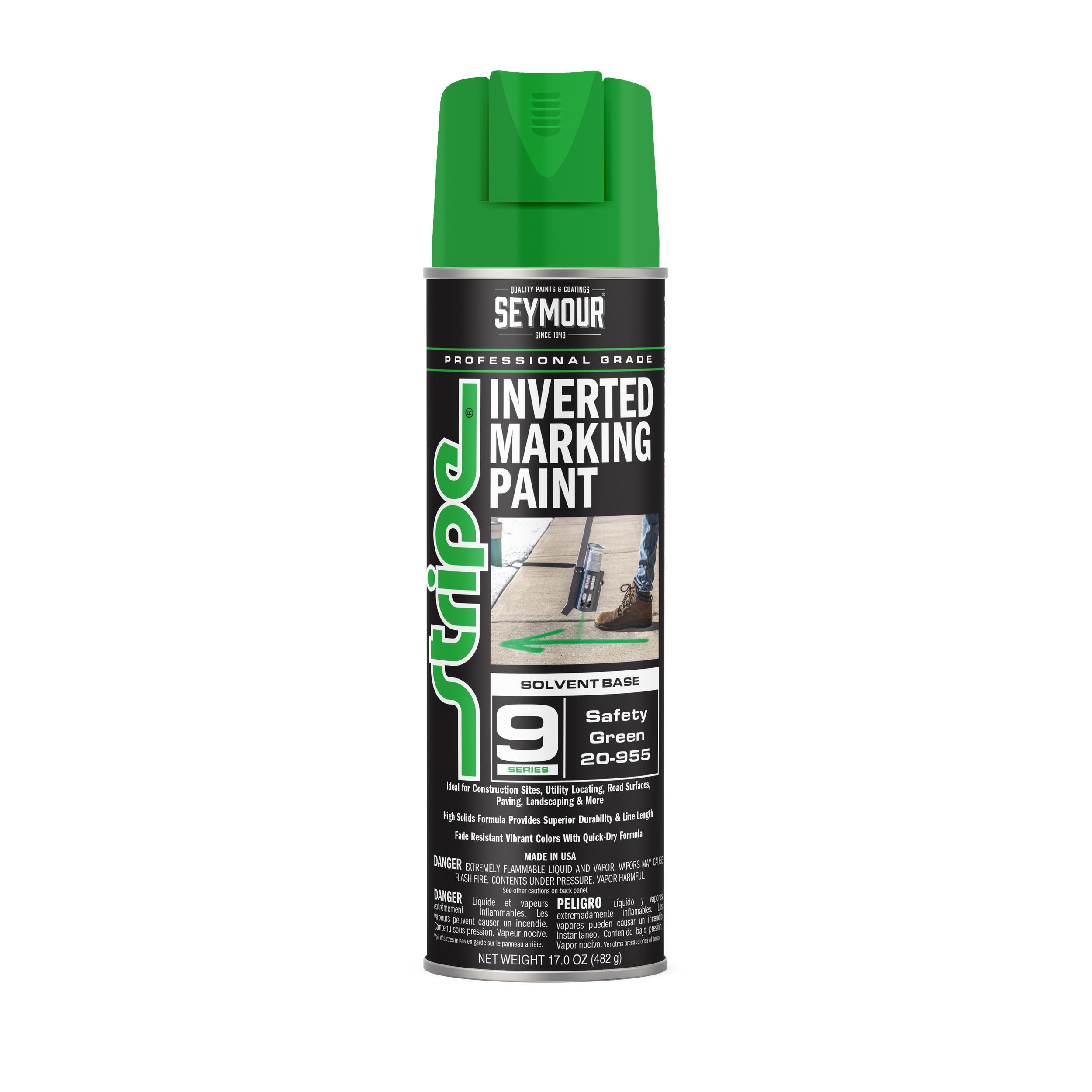 SEYMOUR 20-955 SAFETY GREEN CONST PAINT 9-SERIES SOLVENT BASED