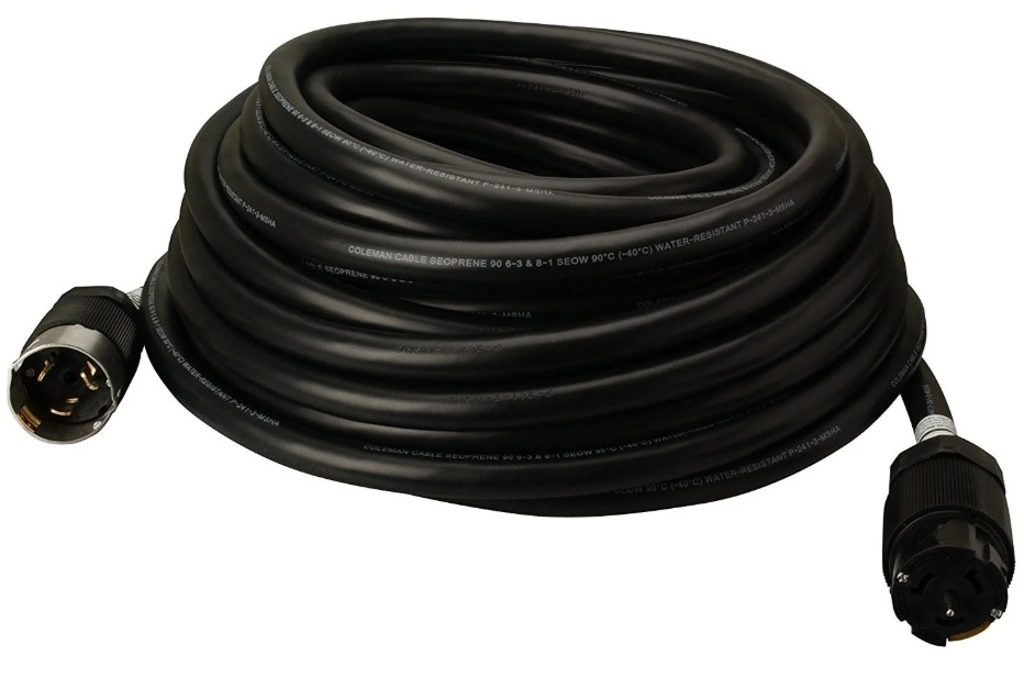 SOUTHWIRE 19180008 6/3 &amp; 8/1 BLACK 50' TEMP POWER CABLE