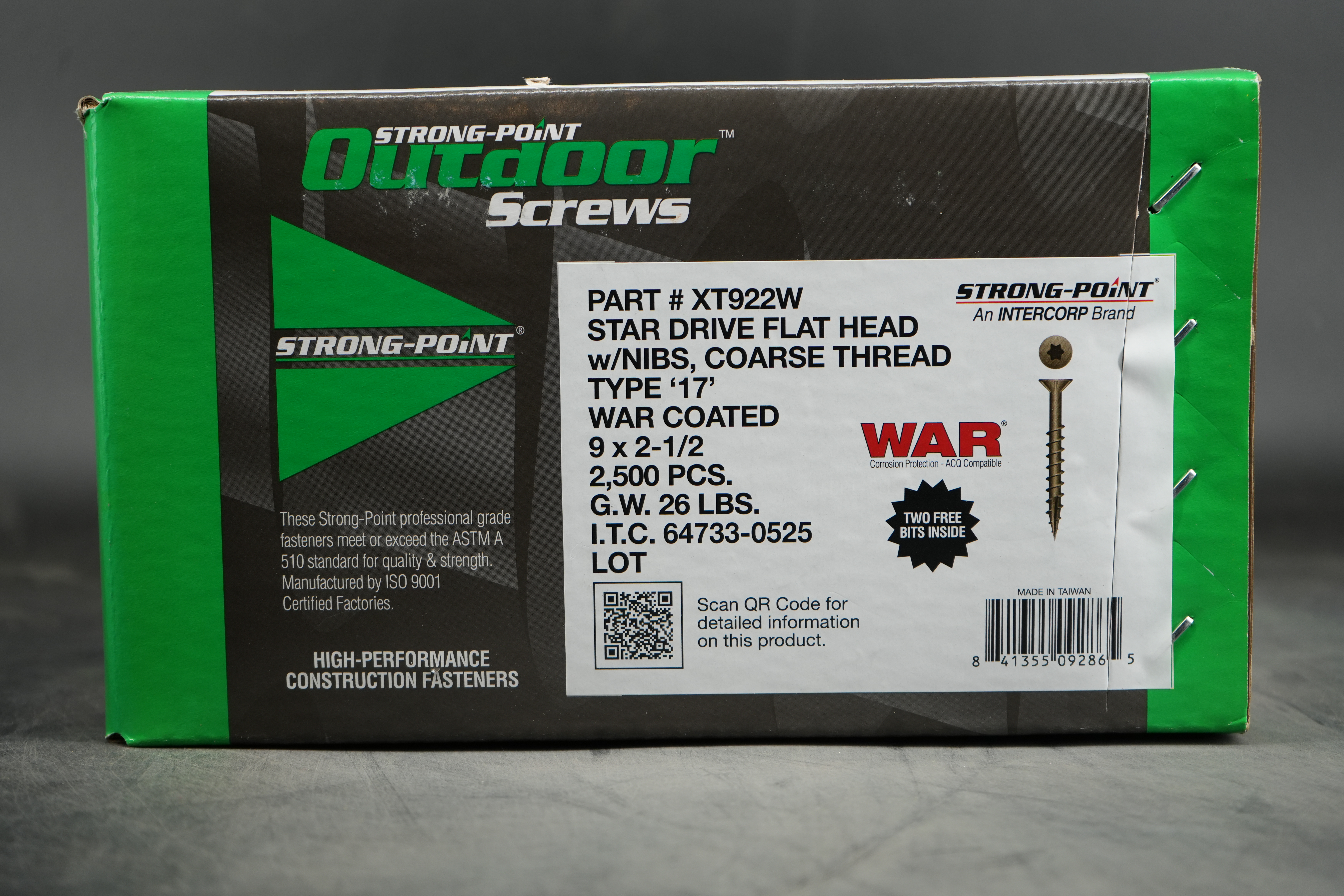 #9X2-1/2" T-25 FLAT HEAD TORX