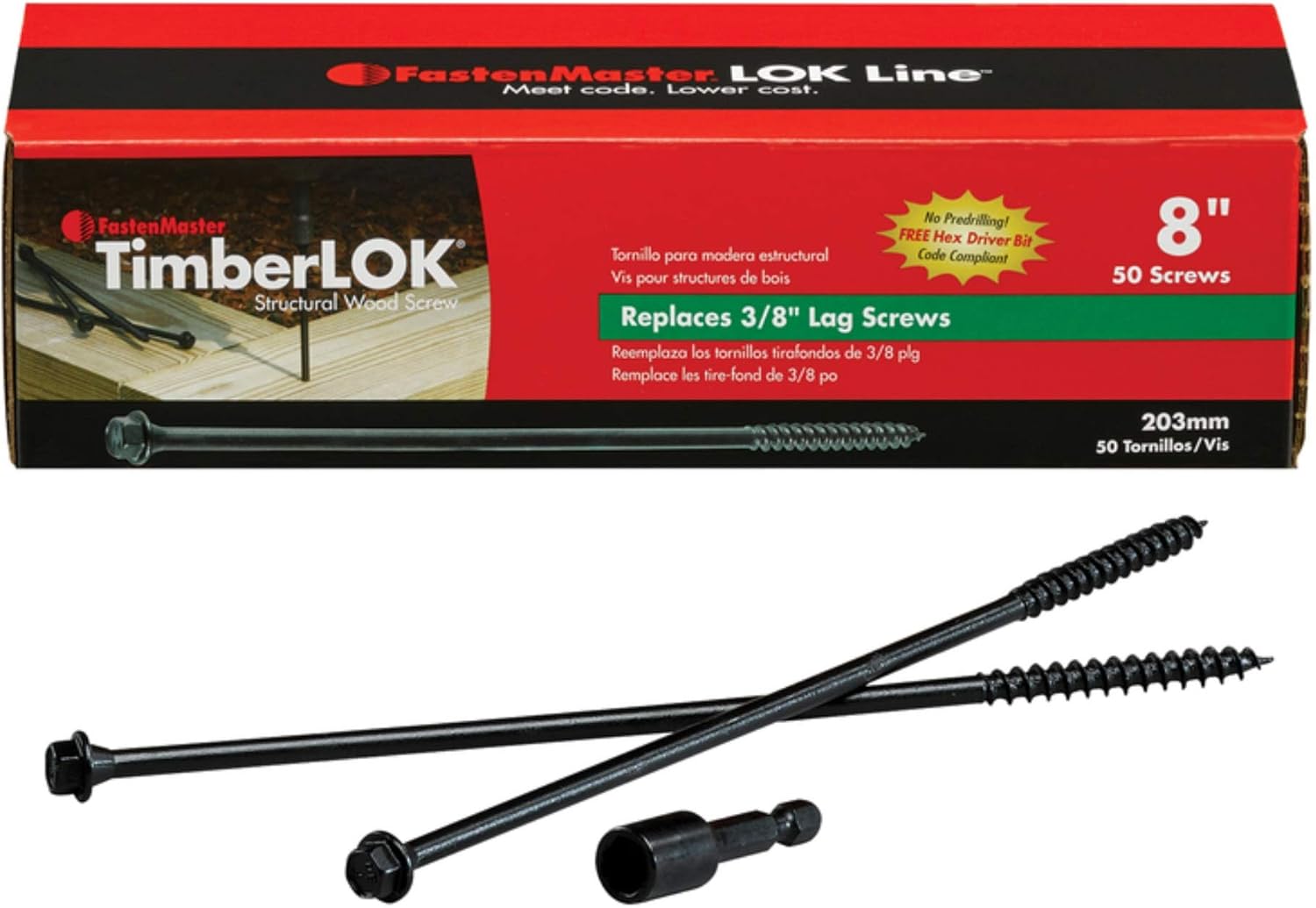 TIMBERLOK 8" HD WOOD SCREW