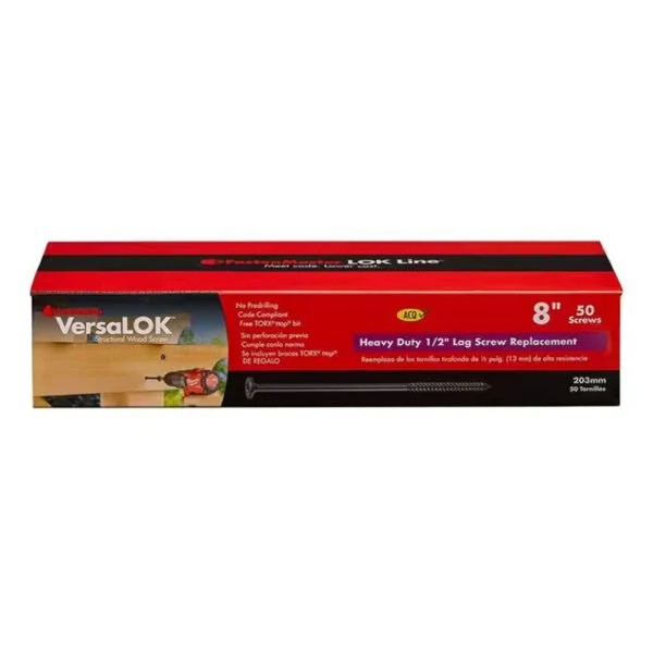 VERSALOK 8" HD WOOD SCREW(50