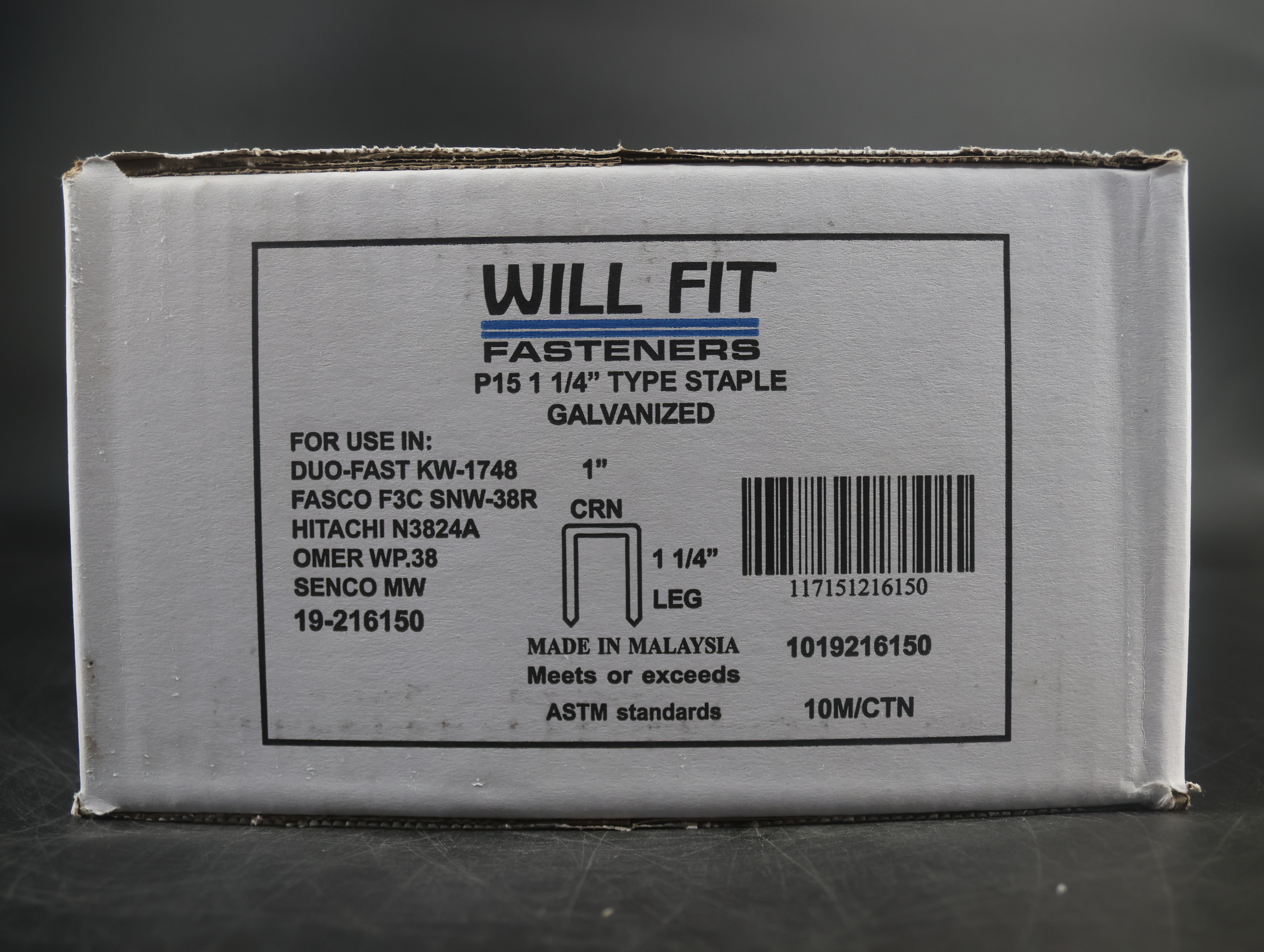 WILL-FIT P-15 1-1/4" STAPLE Wide Crown