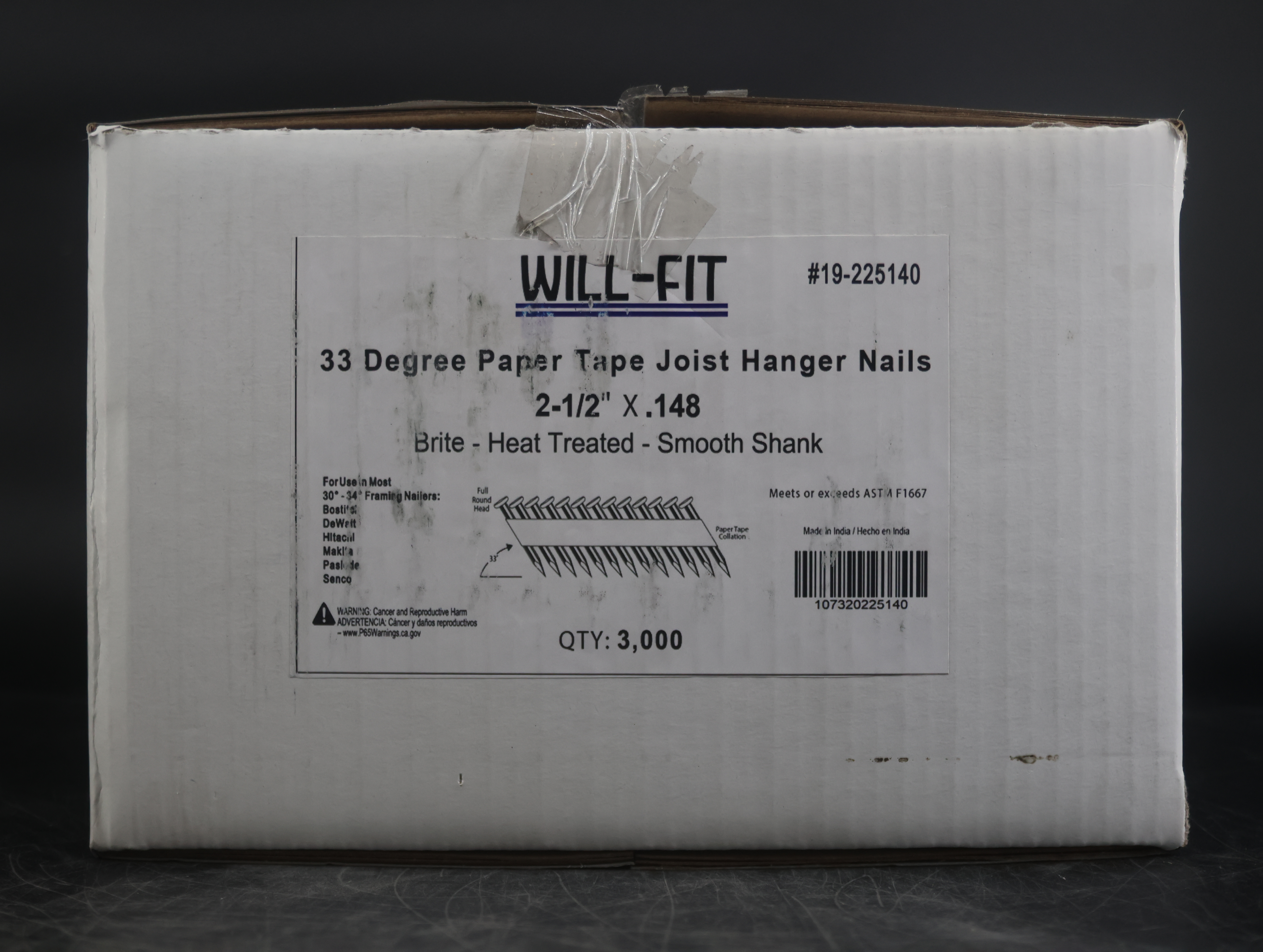WILL-FIT 2-1/2X148 HT Framing Nails
