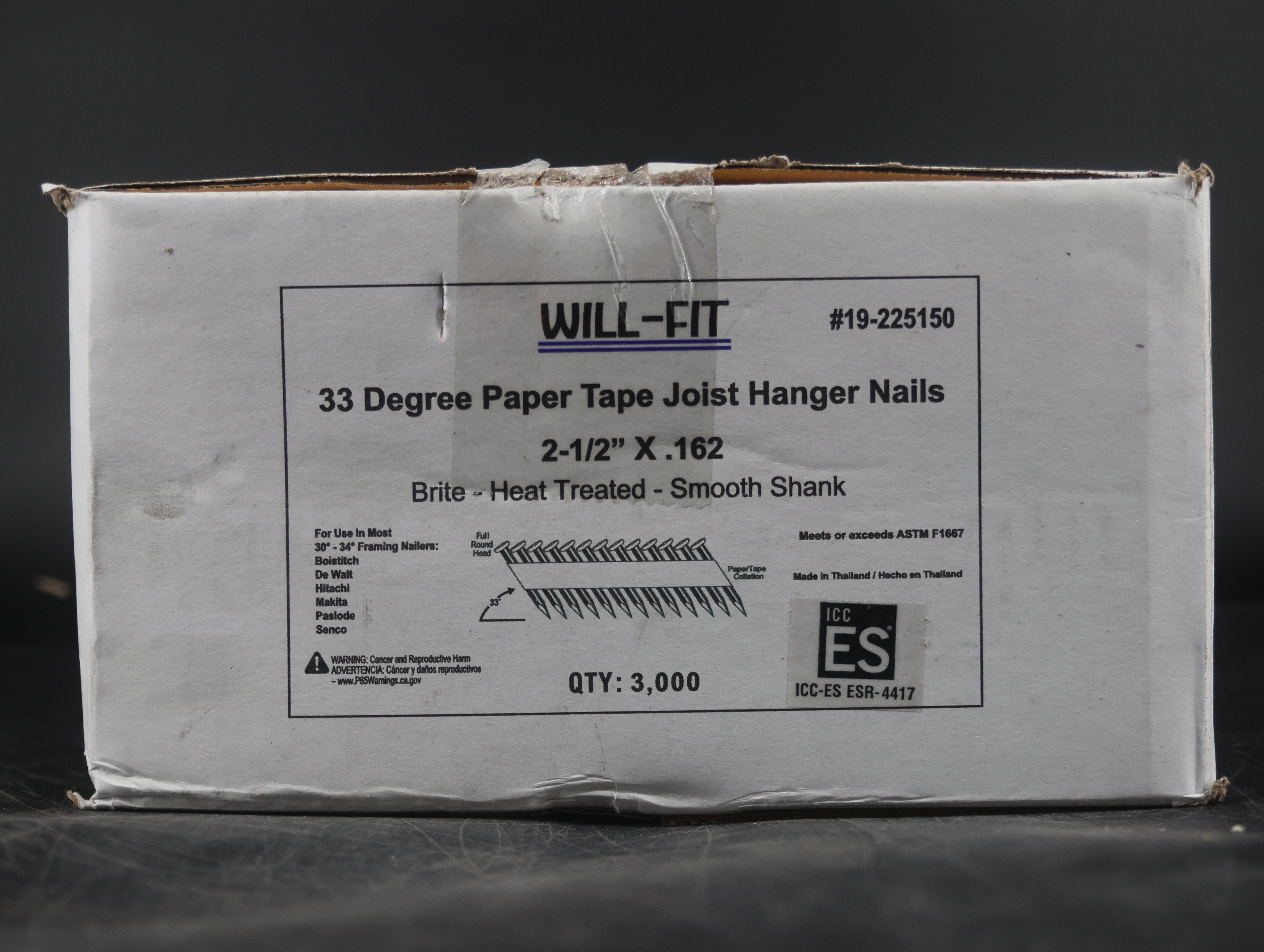 WILL-FIT 2-1/2X162 HT Framing Nails