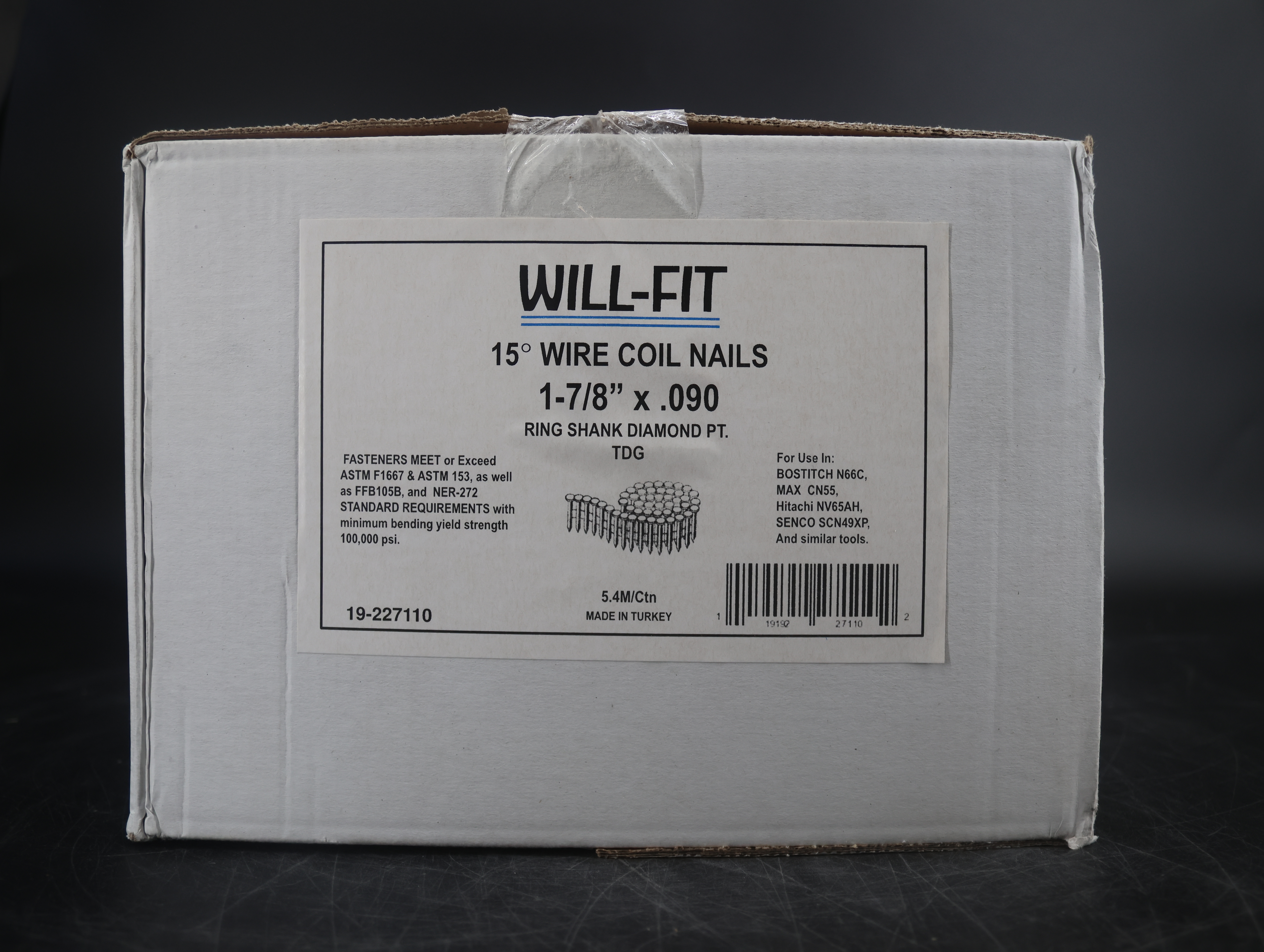 WILL-FIT 1-7/8X090 RS TDG 15' Siding Nails