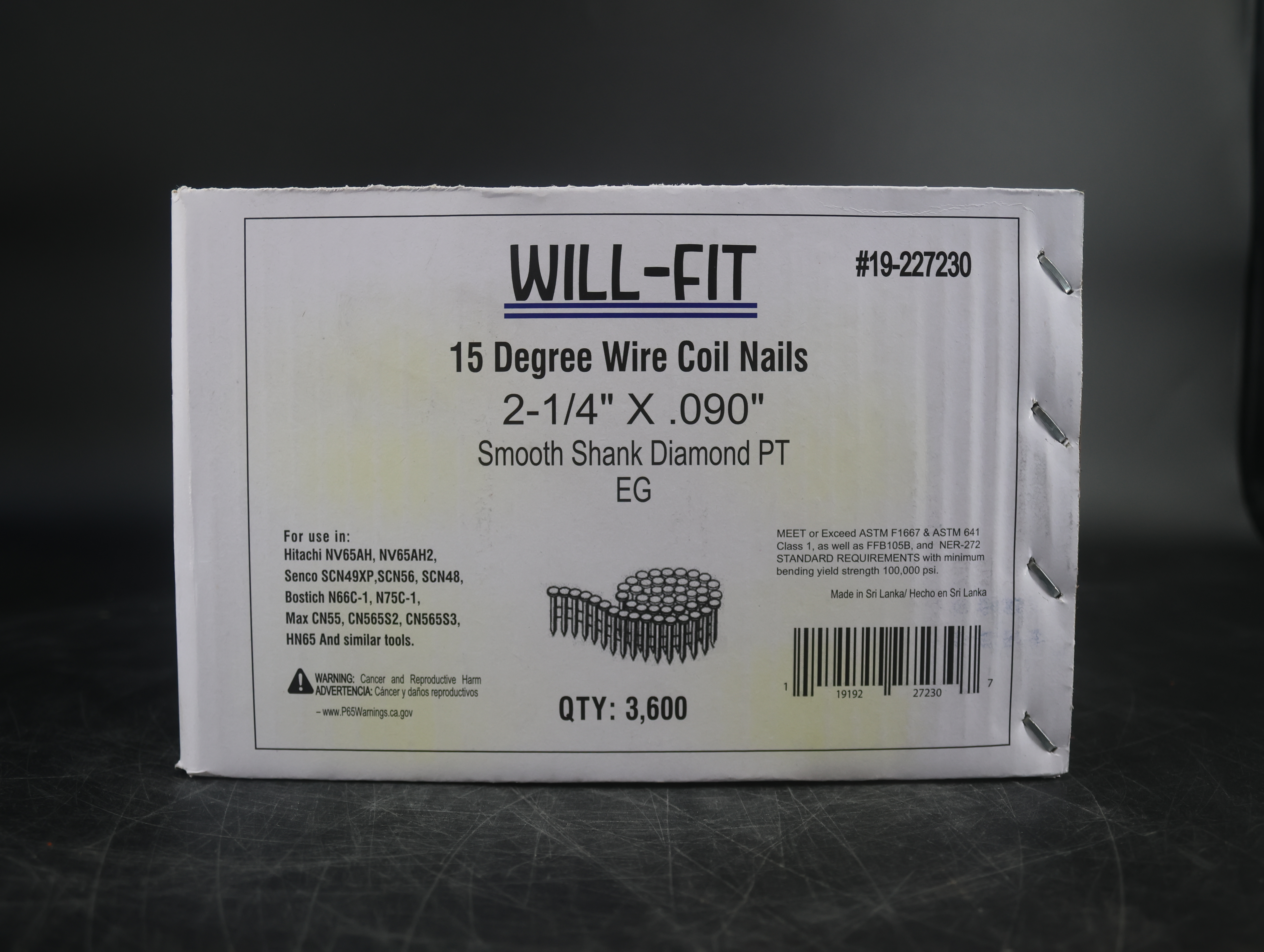 WILL-FIT 2-1/4X090 EG 15' Siding Nails
