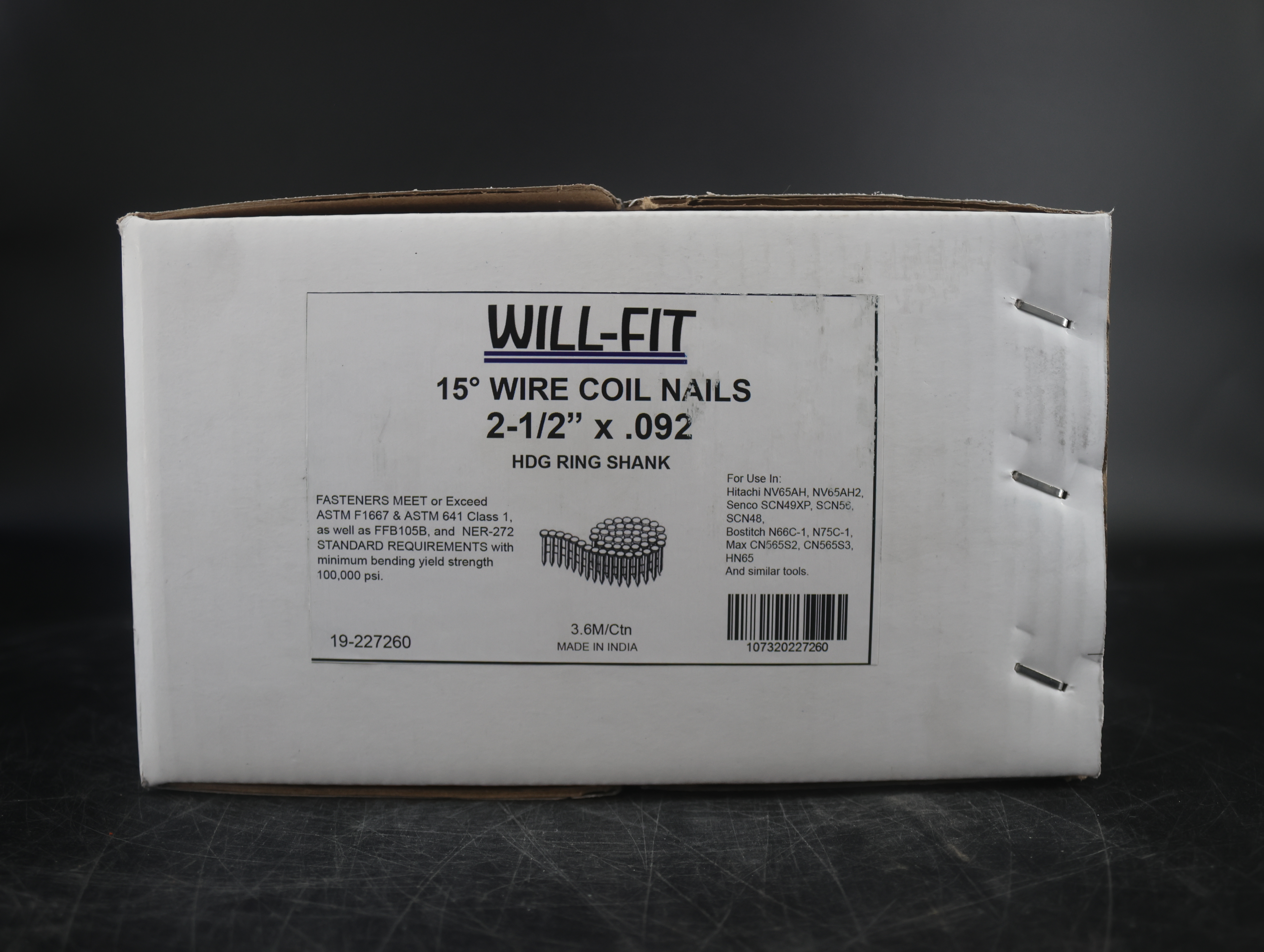 WILL-FIT 2-1/2X092 RS HDG-TDG Siding Nails
